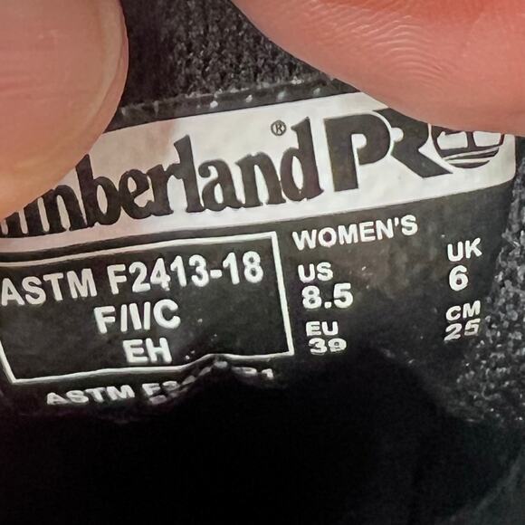 Timberland PRO Overdrive Composite Safety Toe Sneaker Black Women 8.5 Tried On - Picture 10 of 11